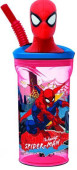 Copo 3D Spiderman com Palhinha 360ml