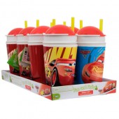 Copo com palhinha + caramelos Cars Disney