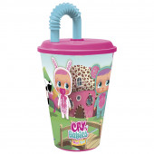 Copo com Palhinha Cry Babies 430ml