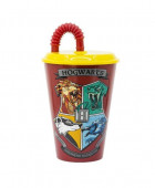 Copo com Palhinha Harry Potter Shields 430ml