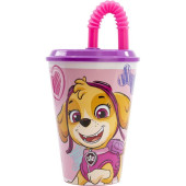 Copo com Palhinha Skye Patrulha Pata 430ml