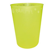 Copo Plástico Amarelo Fluorescente 250ml