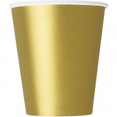 Copos Papel Dourado 14 unid