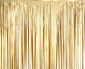 Cortina Decorativa Porta Mat Dourada Clara
