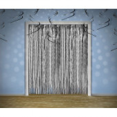 Cortina Porta Prateada 90x250cm