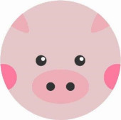 Crachá Animais da Quinta - Porco