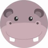 Crachá Animais da Selva - Hipopótamo