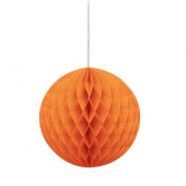 Decoração Bola Papel Laranja 20cm