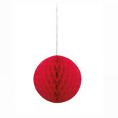 Decoração Bola Papel Vermelho 20cm