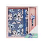 Diário com Caneta Stitch