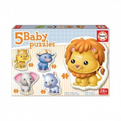 Educa 5 Baby Puzzles Animais Selvagens