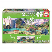 Educa - Puzzle Junior 2x100 Dino World