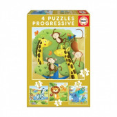 Educa Puzzle Progressivo Animais Selvagens