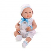 Elegance 42 cm Real Baby Azul Swarovski Elements
