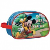 Estojo escolar c/ asa Mickey & Pluto Best Friends