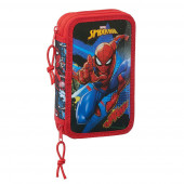 Estojo Plumier duplo 28 peças Spiderman Go Hero