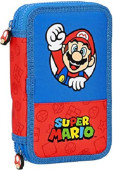 Estojo Plumier duplo 28 peças Super Mario Nintendo