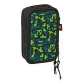 Estojo Plumier Triplo 37 peças Minecraft