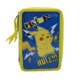 Estojo Plumier Triplo Pokémon Pikachu Rule