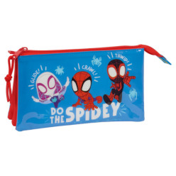 Estojo Triplo Para Lápis Do Homem-aranha Da Marvel