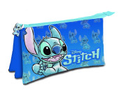 Estojo Triplo Stitch Blue 24x20cm