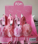 Expositor Canetas Esferográficas Pompom Flamingo Ohmypop