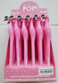 Expositor Canetas Esferográficas Rosa Flamingos Ohmypop