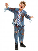 Fato de colegial zombie para menino