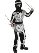 Fato Ninja Esqueleto Zombie Halloween