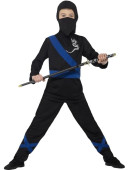 Fato Ninja preto e azul