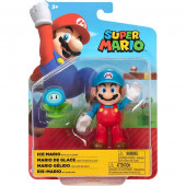 Figura Básica Ice Mario com Ice Flower Super Mario