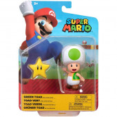 Figura Básica Toad Verde com Super Star Super Mario