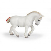 Figura Cavalo Percheron Branco Papo
