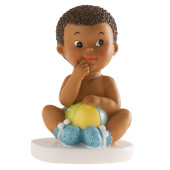 Figura Menino com Bola Batizado 10cm