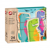 Jogo Magnet Box Madeira - Dinossauros