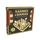 Jogo Xadrez e Damas Madeira