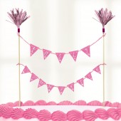 Kit decoração comunhão rosa 23x24cm
