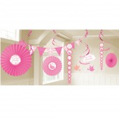 Kit Espirais decoração comunhão rosa
