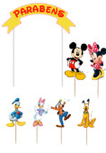 Kit Topo Bolo Minnie e Mickey Disney