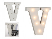 Letra V Luminosa c/ Leds
