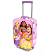 Mala Trolley Viagem 3D Princesas Disney Girl Power 47cm