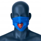 Mascara Comunitária Super Homem DC Comics Azul Infantil