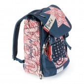 Mochila casual 40cm com aba Spirit - USA Blue