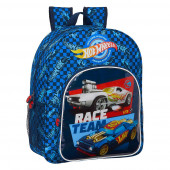 Mochila Escolar 38cm adap trolley Hot Wheels Race Team