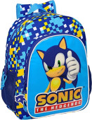 Mochila Escolar 38cm adap trolley Sonic Speed