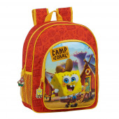 Mochila Escolar 38cm adap trolley Sponge Bob Camp Coral