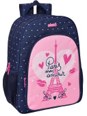 Mochila Escolar 42 cm adap trolley Paris Mon Amour