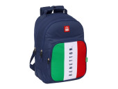 Mochila Escolar 42cm adap trolley Benetton Flag