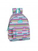 Mochila Escolar 42cm Benetton Zig Zag