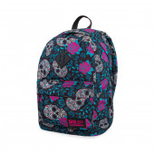 Mochila Escolar 42cm CoolPack Skulls and Roses com USB